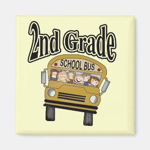 Schulbus-2. Grad-T-Shirts und Geschenke Magnet