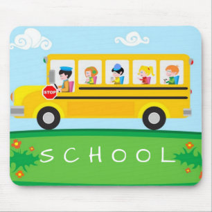 Schulbus auf Mousepad
