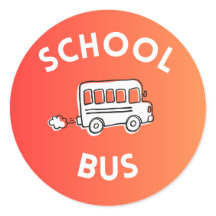Schulbus-Aufkleber für Kinder