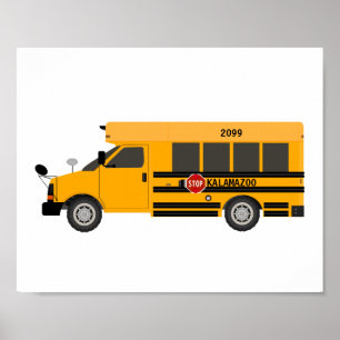 Schulbus Kinder Décor Print Poster