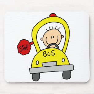 Schulbus mit Fahrer Mousepad