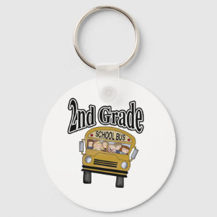 Schulbus mit Kindern 2. Klasse Schlüsselanhänger