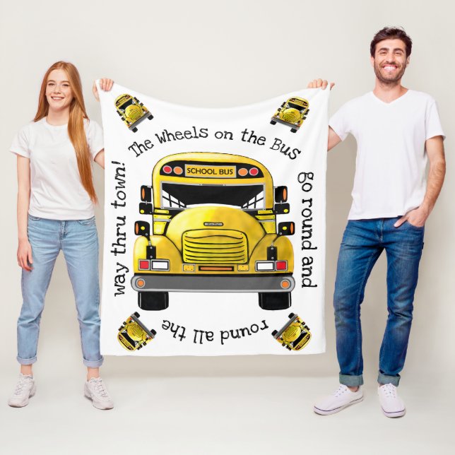 Schulbus Personalisiert Blanket Fleecedecke (Beispiel)