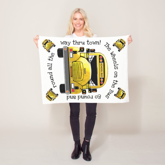 Schulbus Personalisiert Blanket Fleecedecke (Beispiel)