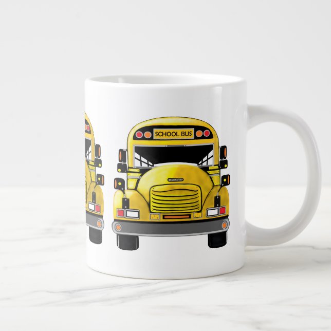 Schulbus personalisiert Jumbo-Tasse (Rechts)