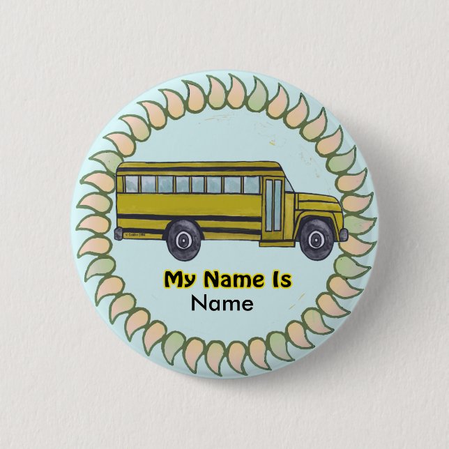 Schulbus-Pin-Button Button (Vorderseite)