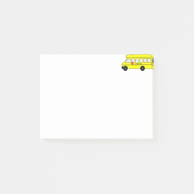 Schulbus Post-it Klebezettel (Vorderseite)