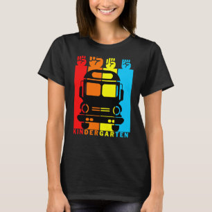 Schulbus Retro Vintage Kindergarten Klasse O T-Shirt