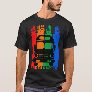 Schulbus Retro Vintage Kindergarten Klasse T-Shirt