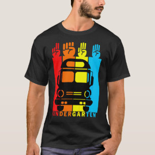 Schulbus Retro Vintage Kindergarten Klasse T-Shirt