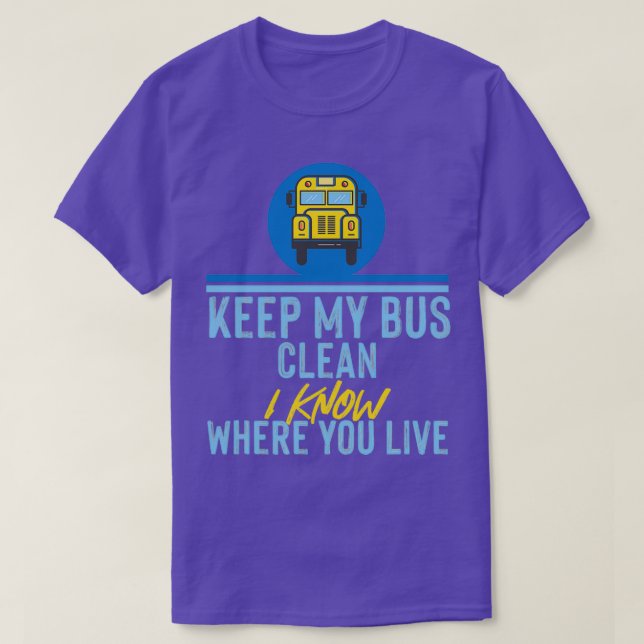 Schulbus - Sauberer Bus-Fahrer - Geschenk T-Shirt (Design vorne)