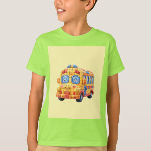 Schulbus - sonnengelber Hintergrund T-Shirt