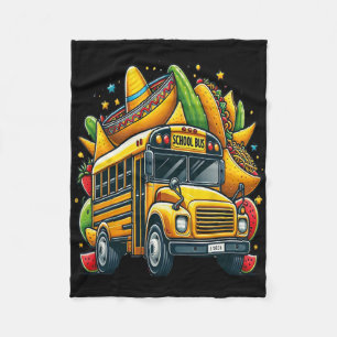 Schulbus Tacos Kinder Mens Womens Mexikos Cinco De Fleecedecke