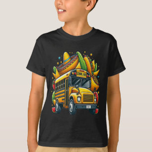 Schulbus Tacos Kinder Mens Womens Mexikos Cinco De T-Shirt