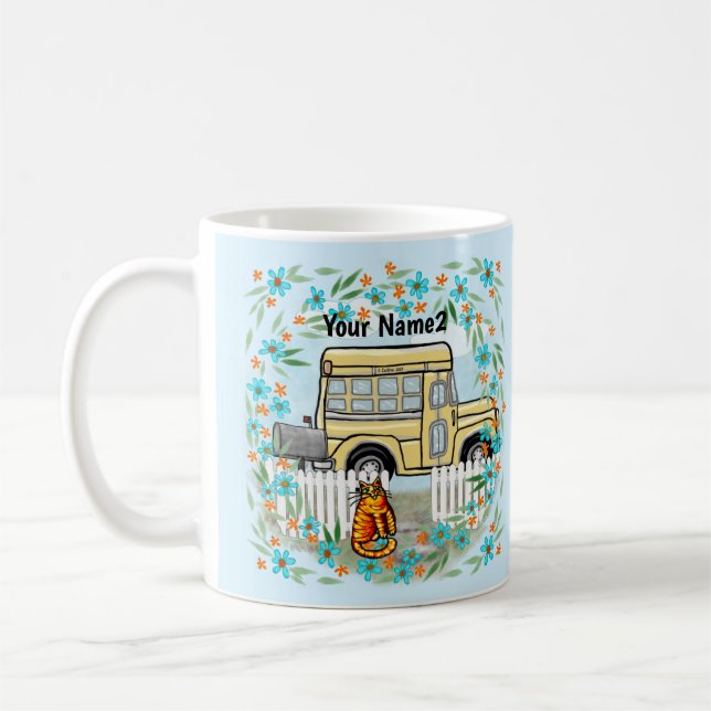 Schulbus-Tag-Tasse Kaffeetasse (Links)
