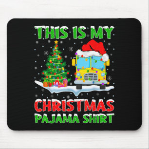 Schulbus-Weihnachtsbaumlichter Dies ist mein Weihn Mousepad
