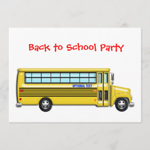 Schulbus zurück zum Party CUSTOMIZE Einladung