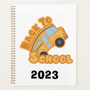 Schulbus zurück zum Schuldesign 2023 Planer