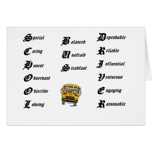 Schulbusfahrer (Vorderseite (Horizontal))