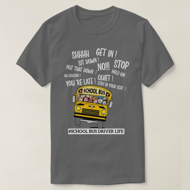 Schulbusfahrer Cool Schulbusfahrer T-Shirt (Design vorne)