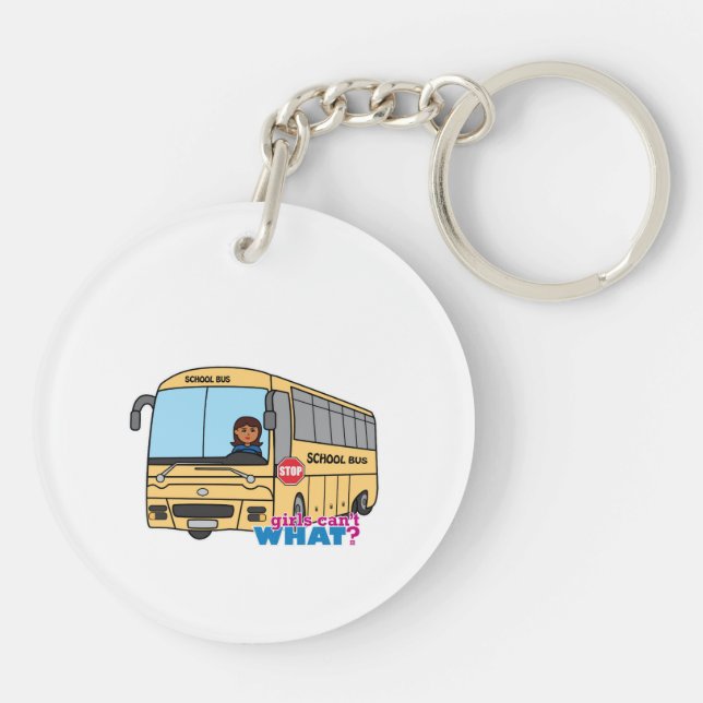 Schulbusfahrer dunkel schlüsselanhänger (Rückseite)