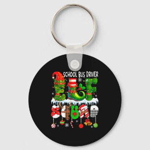Schulbusfahrer-Elf-Squad Xmas Bunter Elf Hut  Schlüsselanhänger