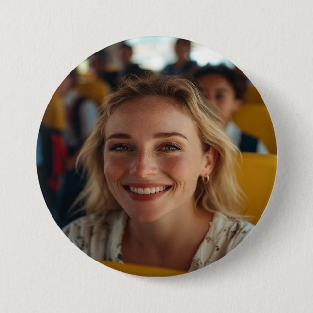 Schulbusfahrer-Foto anpassen Button (Vorderseite)