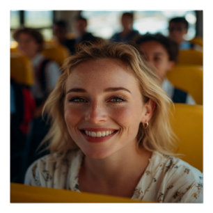 Schulbusfahrer-Foto anpassen Poster