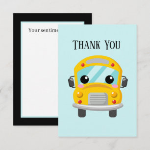 Schulbusfahrer geben Stimmung Dankeskarte