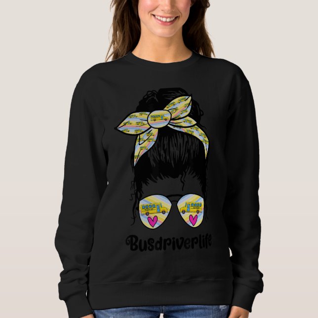 Schulbusfahrer glücklich Leben bedeutungsvoller Sp Sweatshirt (Vorderseite)