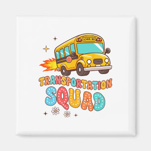Schulbusfahrer Leben Gelber Bus Transport S Magnet