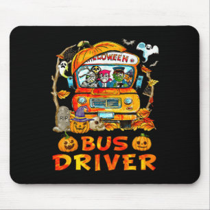 Schulbusfahrer Pumpkin Saison Skeleton Fall Hal Mousepad