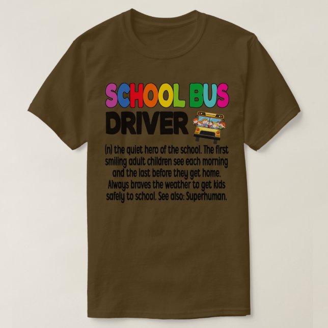 Schulbusfahrer schätzen Schulbusfahrt T-Shirt (Design vorne)