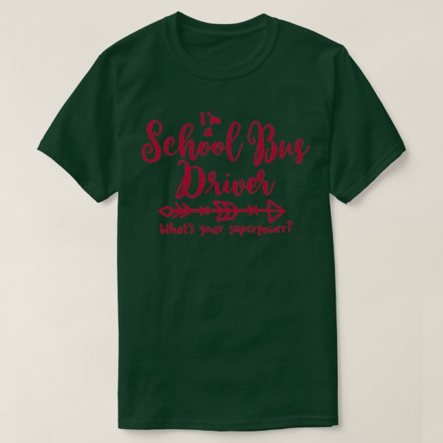 Schulbusfahrer Schulbus zurück T-Shirt (Design vorne)