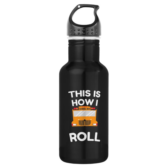 Schulbusfahrer So fahre ich Edelstahlflasche (Vorderseite)