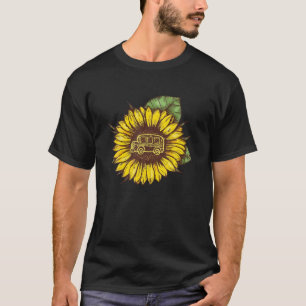 Schulbusfahrer Sunflower Lover Bus T-Shirt