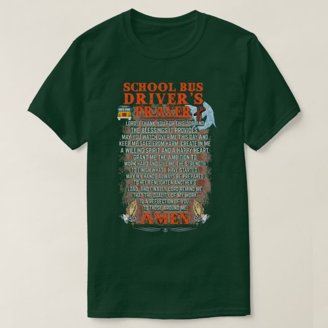 Schulbusfahrer T-Shirt (Design vorne)