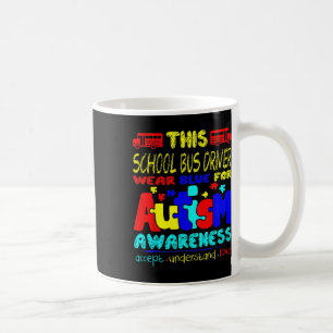 Schulbusfahrer tragen Blauer für Autismus-Bewussts Kaffeetasse