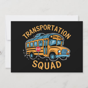 Schulbusfahrer-Transport-Team Ankündigung
