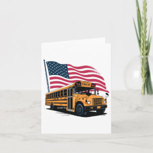 Schulbusfahrer - US-Flagge Karte