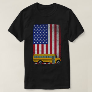 Schulbusfahrer USA - amerikanischer Flag-Busfahrer T-Shirt