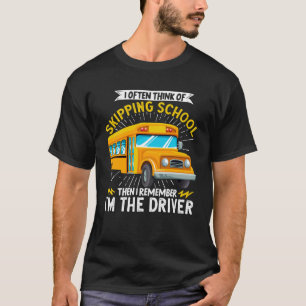 Schulbusfahrer Vintag denke ich oft an Skippin T-Shirt