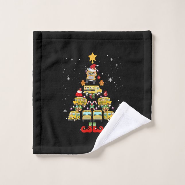 Schulbusfahrer Weihnachtsbaum-Geschenk Waschlappen (Waschlappen)