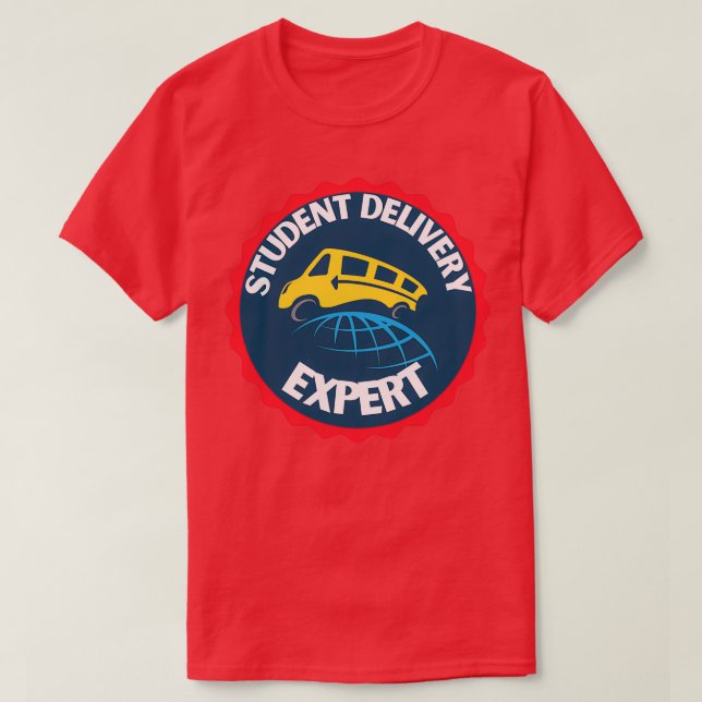 Schulbusfahrer weiß Schulhilfe T-Shirt (Design vorne)
