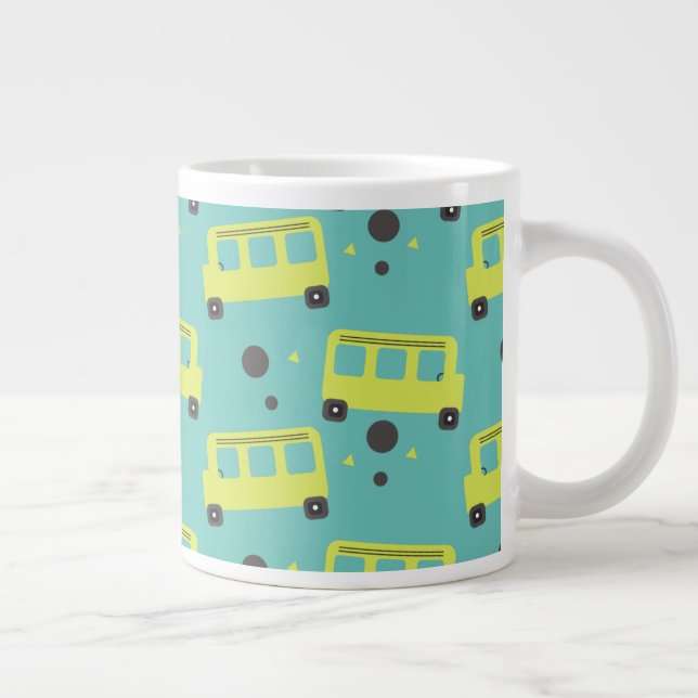 Schulbusfahrer Yellow Confetti Lehrer Jumbo-Tasse (Rechts)