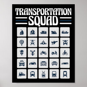 Schulbusfahrer Zurück zur Schule Lustiger Transpor Poster
