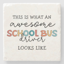 Schulbusfahrerbewertung Funny Gift Steinuntersetzer