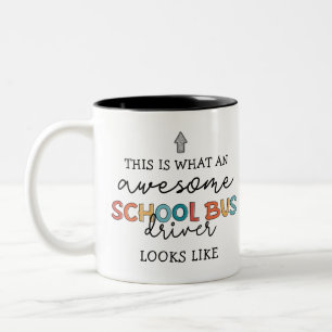 Schulbusfahrerbewertung Funny Gift Zweifarbige Tasse
