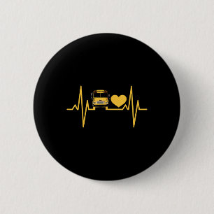 Schulbusfahrerherz Button