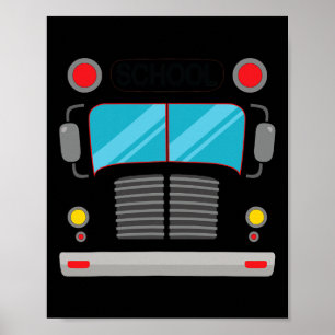 Schulbusfahrerkostüme Halloween-Spaß Erwachsene un Poster